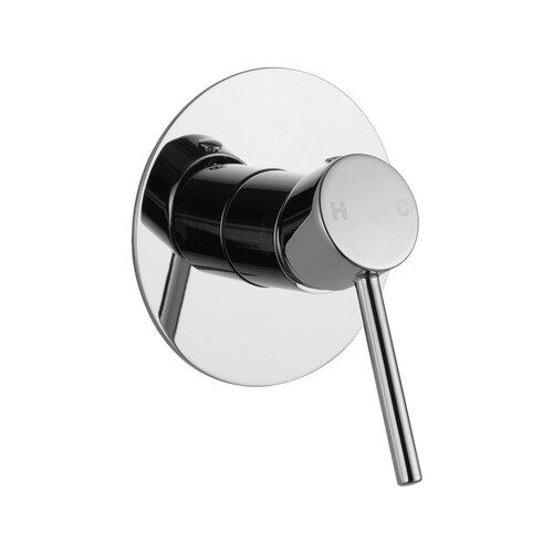 Round Chrome Shower/Bath Wall Mixer(Flat Cover Plate)