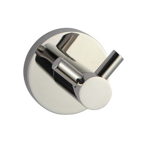 Round Chrome 304 Stainless Steel Double Wall Hook