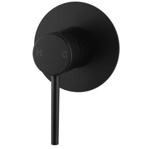 Round Black Shower/Bath Wall Mixer(80mm Cover Plate)