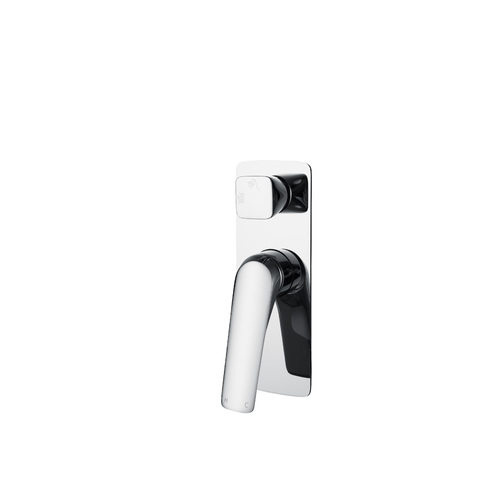 Square Black Shower/Bath Wall Mixer with Diverter